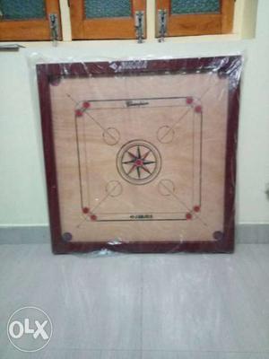 Brown Wooden Carrom Board Game
