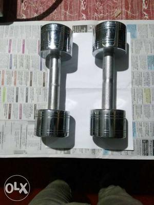Dumbbell set. New one.. 5kgs... not much used. Becz Urgent