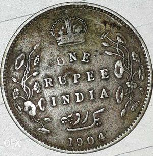 Edward  one rupee coin