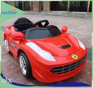 FAY Kids Ride on Battery Operated Sporty Car, Red,Blue
