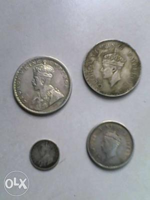Four Round Silver Coins