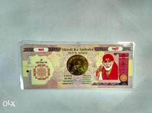 Gold Stamped Sri Sai Sidh Yantra. For Prosperity