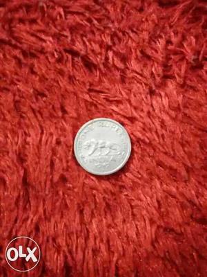 Gorge vi king empire Indian  one rupee coin