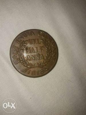  Half Anna Coin(199 year old)