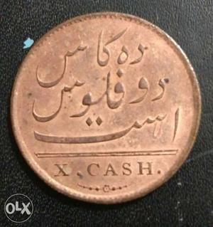 Madras presidency 10 cash