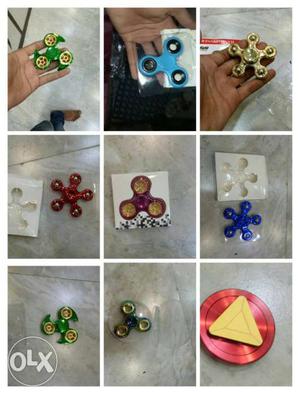 Nine Fidget Spinners Collage