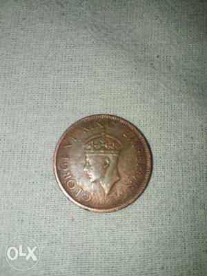 One Quarter Anna India  (george Vi King