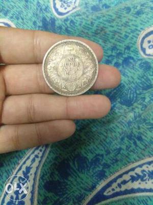 One Rupee Indian Round Coin