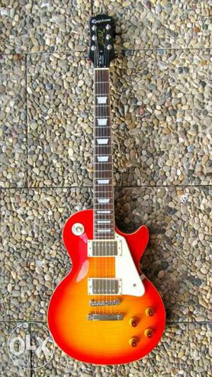 Orange And Red Electric Guitar