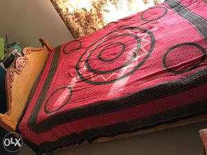 Red And Black Floral Pillow Top Mattress
