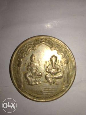 Round Lord Ganesha Coin