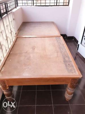 Two Brown Wooden Table