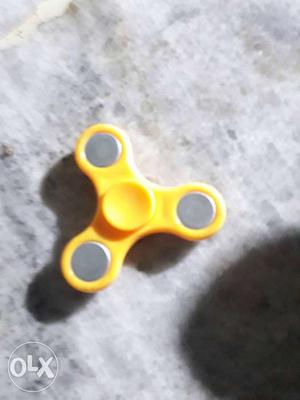 Yellow And Gray Fidget Hand Spinner