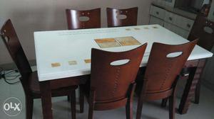 6-seater Marble Top Dining Table