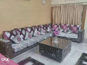 9 seater sofa set with centre table only 6 months