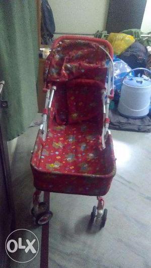 Baby Pram with Attractive Color Red