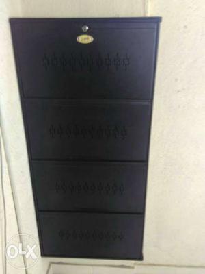 Black Wooden Four Layer Drawer