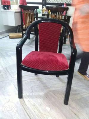 Black fiber Padded Armchair good condition,two month old.