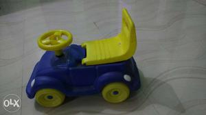 Blue And Yellow Ride-on Toy Car
