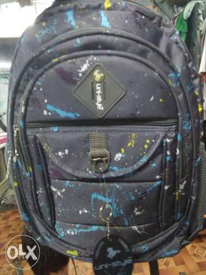 Blue, White And Yellow Uni-Style Backpack