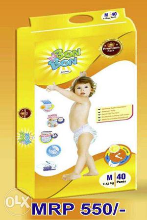Bon Bon Baby Diapers Pants Premium Pack Size L - 36 - Made