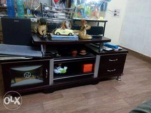 Brown And Gray Wooden Tv Stand