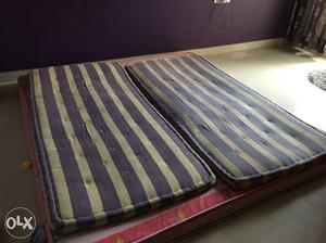 Cotton beds, 2nos, 6 ft x 2 ft 10 inches