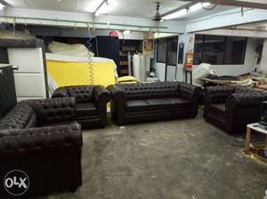 DE Chesterfield sofa set good quality artificial