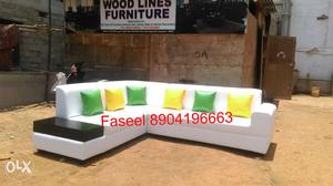 GB2 corner design sofa set latest white full full
