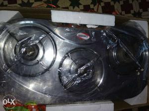 Gas Stove 3 burnor Stainless Steel with extra