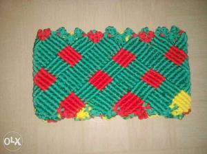 Green And Red Knit Headband