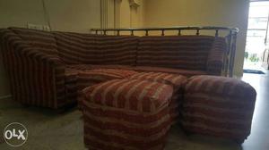 Its a five seater sofa set along with 4 seatties.