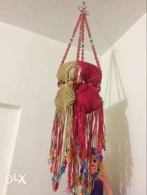 Multicolored Knitted Hanging Decor