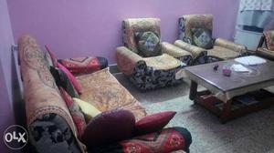 One 3 seater Sofa and 2 single seater Maharaja and Centre