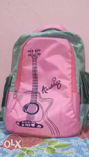 Pink And Gray Anubags Backpack