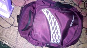 Purple And White Backpack