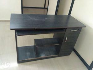 Rectangular Black Wooden Computer Desk