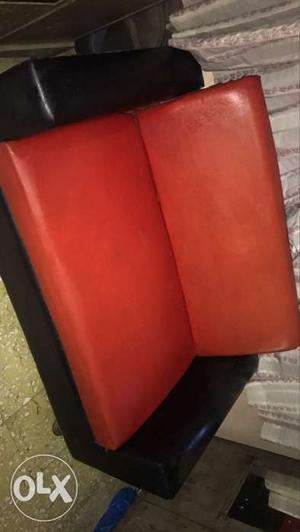 Red And Black medium size sofa