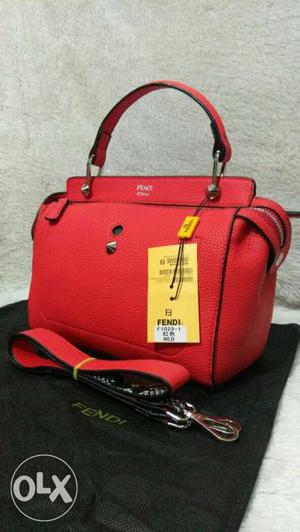 Red Leather 2-way Bag
