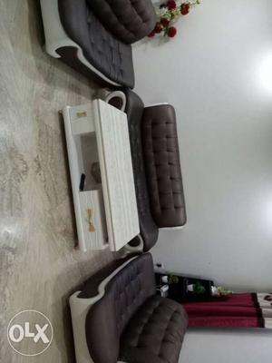Sofa set with marble table