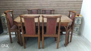 Solid wood 6 chairs Dining table