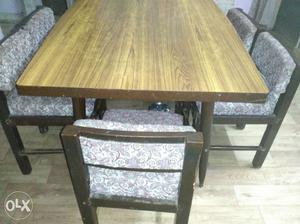 Teak wood Dining table with 6 chairs