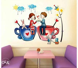 Wall sticker along with installation