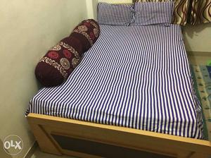 White And Black Striped Bedspread