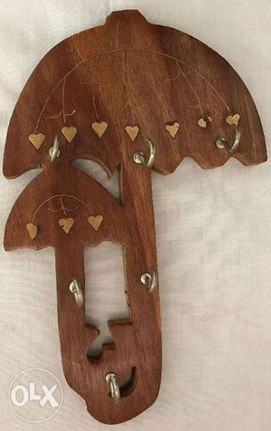 Wooden Umbrella shape key holder - Sheesham Wood