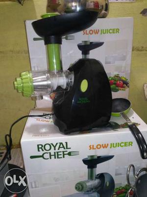 Black And Green Royal Chef Slow Juicer