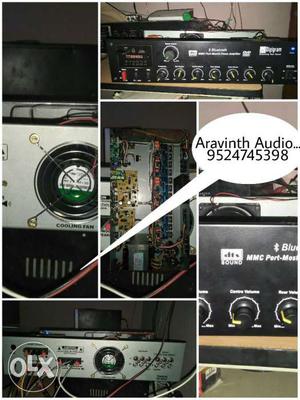 Black And Grey Audio Receiver Collage
