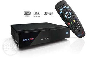 Black Tata Sky Set-top Box Wit Remote