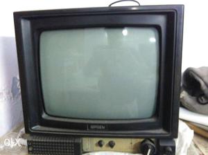Black and white tv television in working condition.