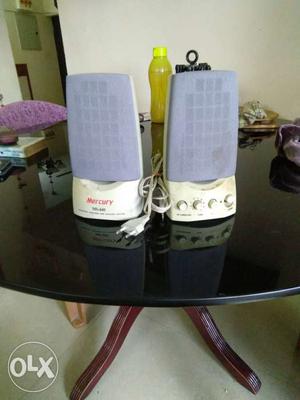 External stereo speakers in working condition.